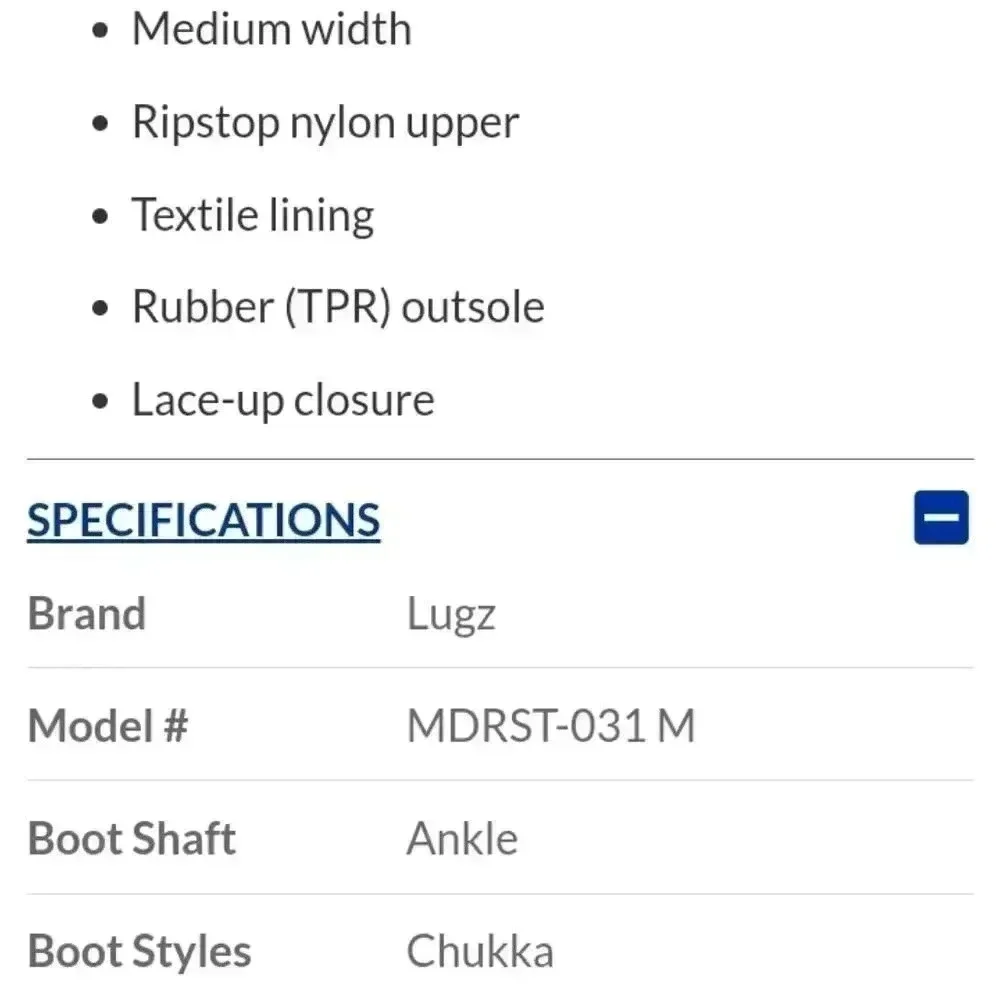 Lugz Men's Drifter Ripstop Chukka Boot..NWT..beautiful pair size 10 in men. - Picture 4 of 5